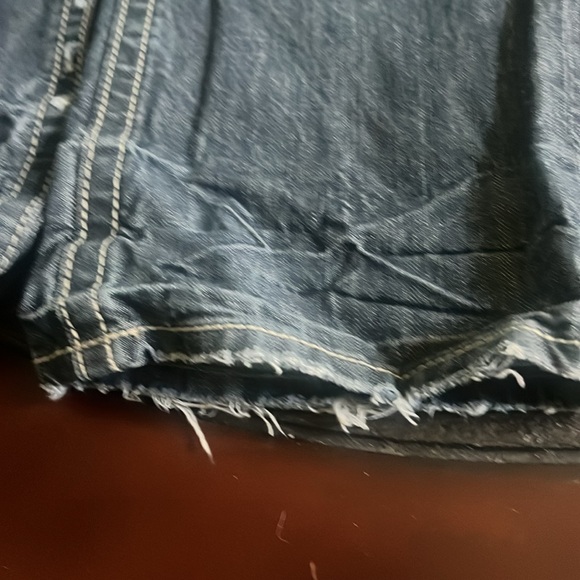 Men's distressed MEK denim button up jeans size 34/32 - Picture 8 of 10